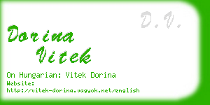 dorina vitek business card